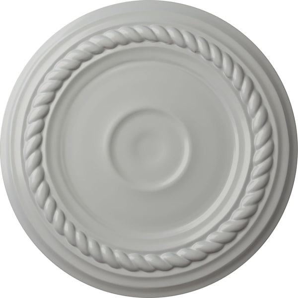 Ekena Millwork Small Alexandria Ceiling Medallion (Fits Canopies up to 4 5/8"), Hnd-Painted Frost, 7 7/8"OD x 3/4"P CM07ALFRF - main